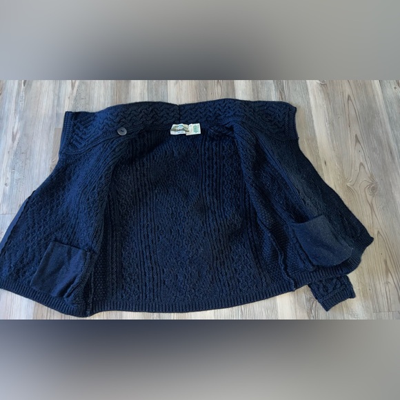 Aran Crafts Ireland 100% Merino Wool Cable Knit Side Zip Cardigan Womens S Small - Picture 8 of 9